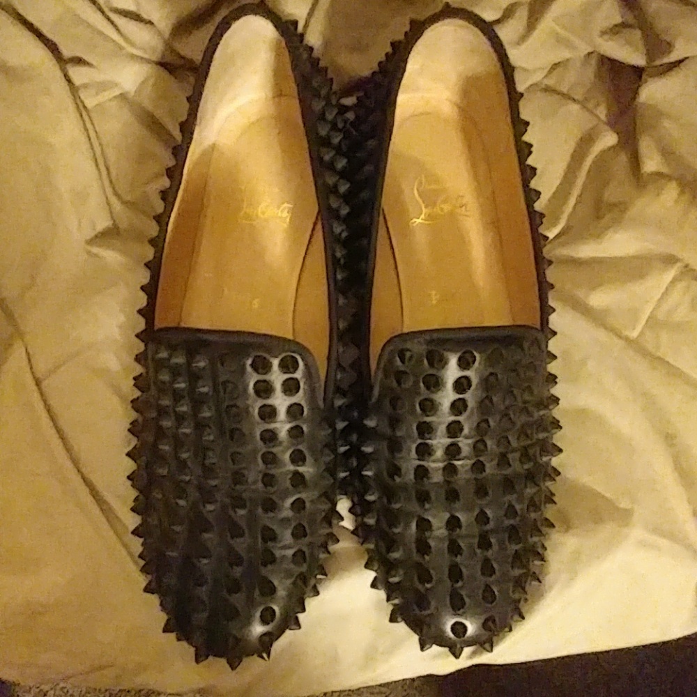 Christian Louboubin Spiked Loafers